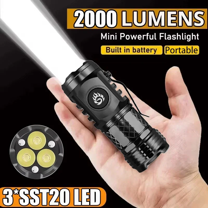 Mini Electronics Gadgets - 고출력 전술 플래시 라이트 3LED 미니