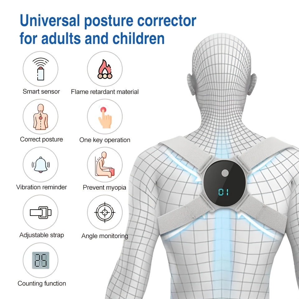 USB 충전식 자세 교정기 스마트 등 어깨 트레이너 진 - Smart Posture Sensor 리뷰 및 가격