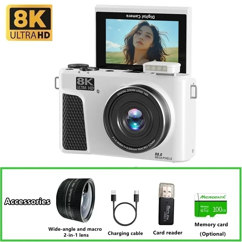 WD300 8K 디지털 카메라 88MP 비디오 로그 카 - Electronics Home Gadgets 리뷰 및 가격