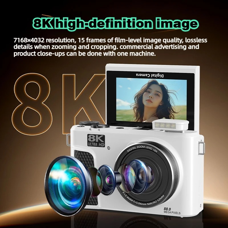 WD300 8K 디지털 카메라 88MP 비디오 로그 카 - Electronics Home Gadgets 리뷰 및 가격