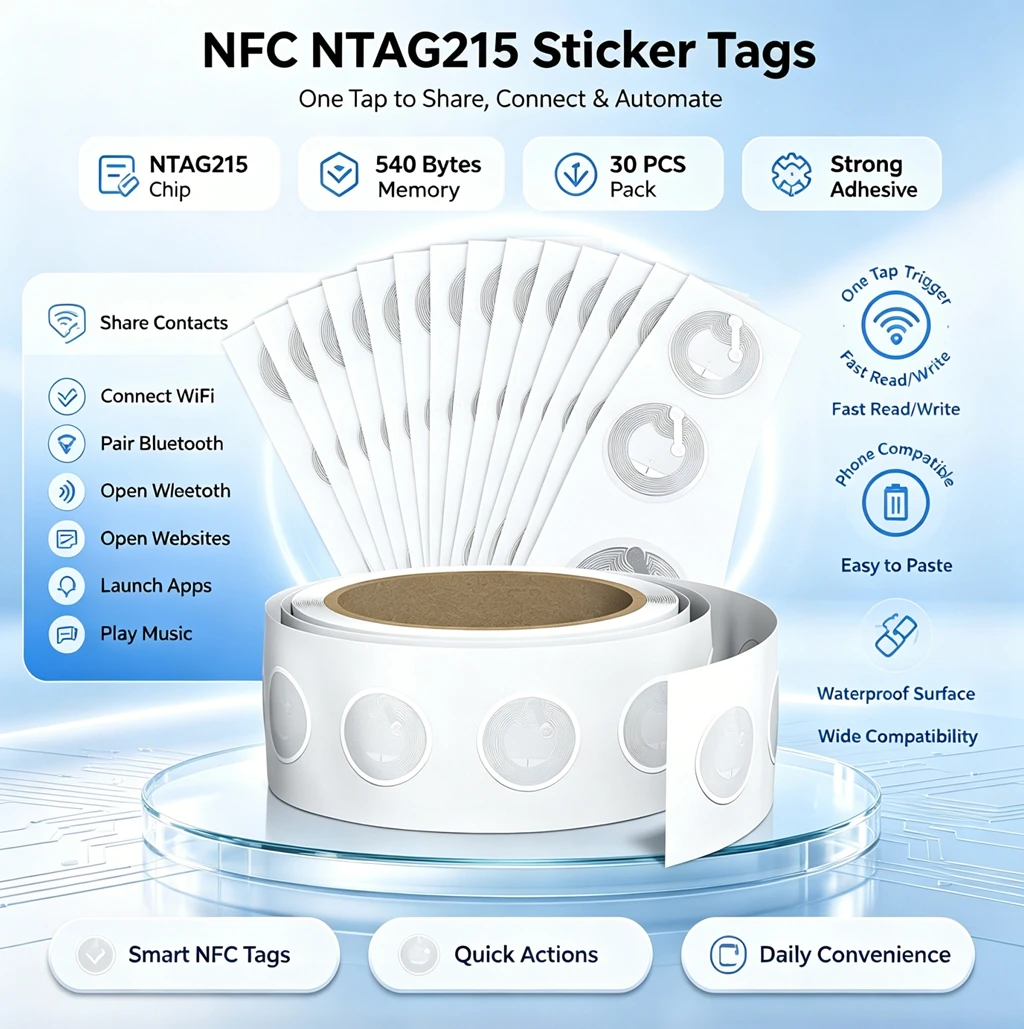 10-50개 고용량 NTAG215 NFC 스티커, 모든 - Nfc Tag Programmable 리뷰 및 가격